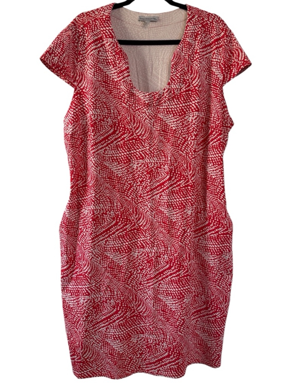Sunsets and Sweet Tea Red and White Patterned Dress with Pockets